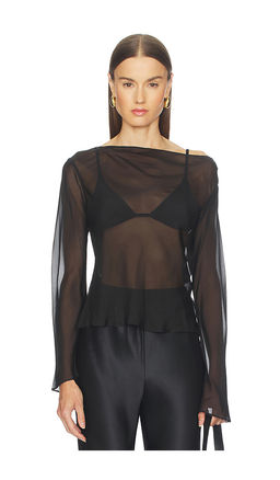 SIR. - Strobe Long Sleeve Cowl Top