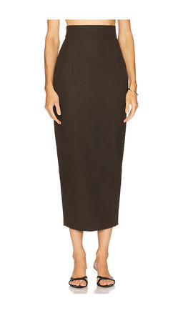 SAU LEE - Nomi Suede Skirt