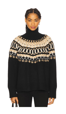 SABLYN - Scottie Slouchy Fairisle Mock Neck Sweater