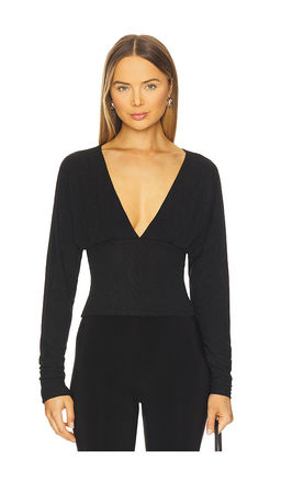 superdown - Cece Dolman Sleeve Top In Black