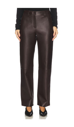 Theory - Straight Classic Leather Pant