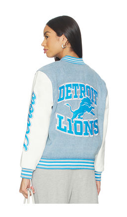 The Wild Collective - Detroit Lions Denim Varsity