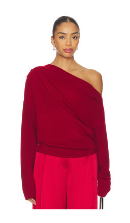 The Sei - Long Sleeve Asymmetrical Drape Sweater