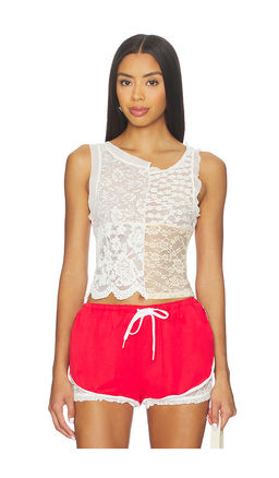 Yuhan Wang - Patchwork Lace Tank Top