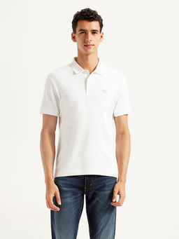 Levi's - Men White Solid Slim Fit Polo T-Shirt