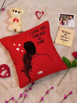 Indigifts - Valentine Romantic Gifts Cotton Cushion Cover, Valentine Gifts