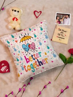 Indigifts - Valentine Gifts Hamper Cushion Cover, Valentine Gifts
