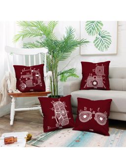 Indigifts - Cushion Covers Printed Pillows Set of 4