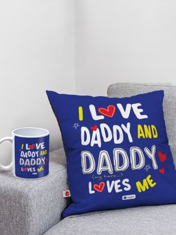 Indigifts - Printed Blue Cushion Cover & Coffee Mug