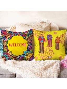 Indigifts - Traditional Doodle Print Cushion Cover Set of 2