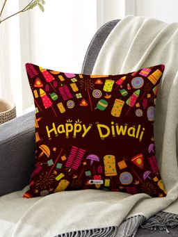 Indigifts - Diwali Decoration Brown Cushion Cover