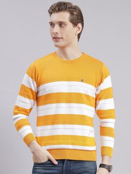 Monte Carlo - Yellow Striped Round Neck Sweater