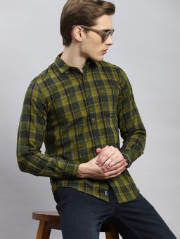 Monte Carlo - Green Check Separate Collar Shirt