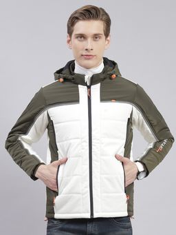 Monte Carlo - Olive Color Block Hood Jacket