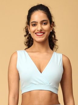 The Mom Store - Maternity Nursing Sleep Bra - Blue