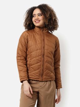 Campus Sutra - Womens Brown Puffer Jacket