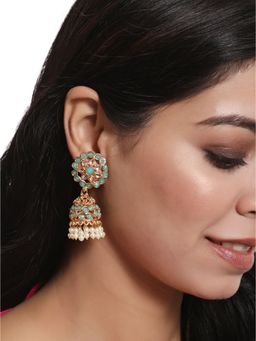 Aatmana - Gold Plated Dome Shaped Jhumkas