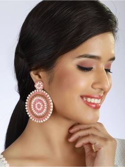 Aatmana - Handwoven Beads and Stone Studded Contemporary Design Handcrafted Chandbalis