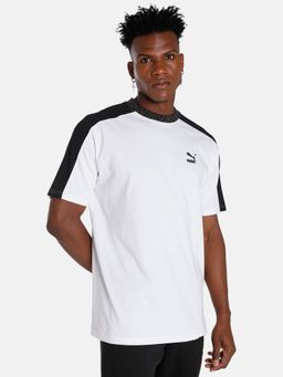 Puma - T7 Trend 7etter Mens White T-shirt