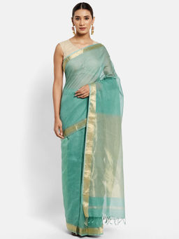 Fabindia - Cotton Silk Solid Women Sari without Blouse
