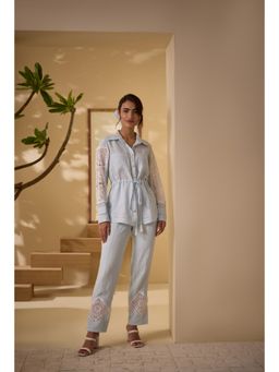 Label Deepika Nagpal - Blue Enid Co-Ord (Set of 2)