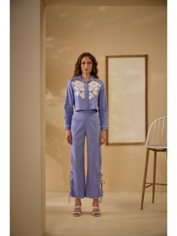 Label Deepika Nagpal - Purple Celine Co-Ord (Set of 2)