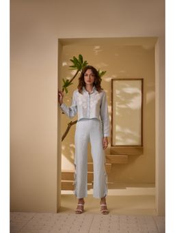 Label Deepika Nagpal - Blue Celine Co-Ord (Set of 2)