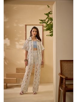 Label Deepika Nagpal - Blue Amaya Co-Ord (Set of 3)