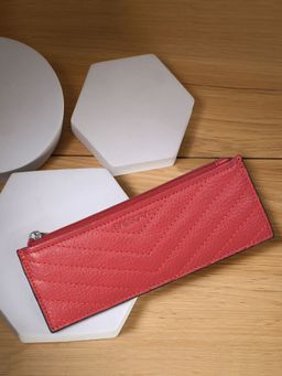 Sassora - Luxury Leather Red Key Pouch (M)