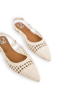 Fizzy Goblet - Cookies and Cream Slingback Mules Flats