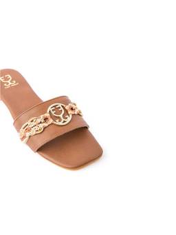Fizzy Goblet - Brown Hazelnut Mocha Open Toe Flats