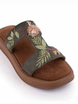 Fizzy Goblet - Brown Masai Mara Vegan Open Toe Flats