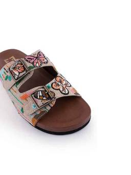 Fizzy Goblet - Brown Flutter Away Vegan Open Toe Flats