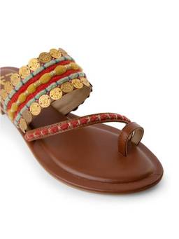 Fizzy Goblet - Brown Bourbon Bliss One Toe Flats
