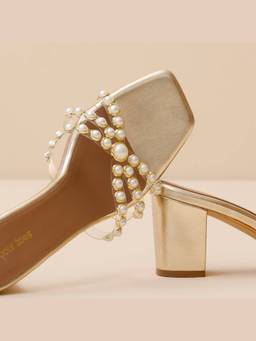 Dip Your Toes - Pearl Gold Heels
