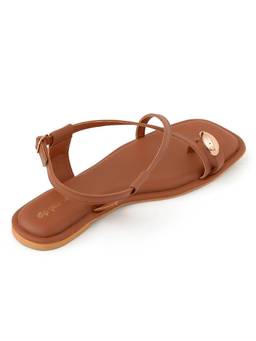 Dip Your Toes - Tan One Toe Flats