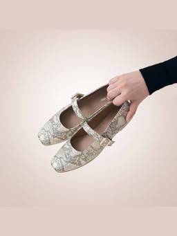 Dip Your Toes - Metallic Textured Ballerina