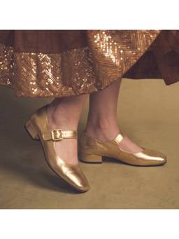 Dip Your Toes - Gold Sunset Pump Heels