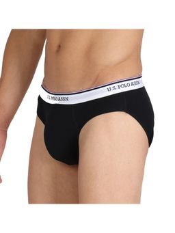 U.S. POLO ASSN. - Men Black I666 Natural Cotton Briefs (Pack of 2)