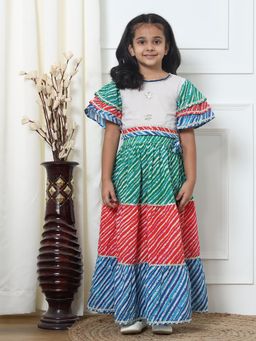 Readiprint - Straight Style Cotton Fabric White Color Lehenga Choli (Set of 2)