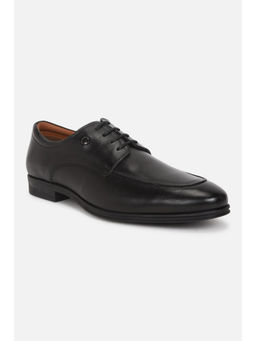 Louis Philippe - Men Black Leather Lace Up Oxford Shoes