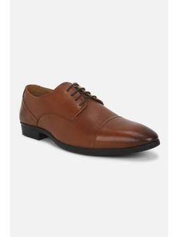 Van Heusen - Men Tan Lace Up Oxford Shoes