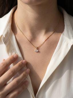 Palmonas - White Dazzling Crystal Charm Necklace