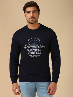 Van Heusen - Men Crew Neck & Long Sleeve Sweatshirt - Navy Blue