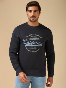 Van Heusen - Men Crew Neck & Long Sleeve Sweatshirt - Slate Navy Blue