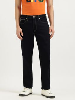United Colors of Benetton - Navy Blue Solid Slim Tapered Fit Rinse Wash Jeans