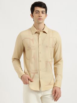 United Colors of Benetton - Beige Printed Casual Shirt