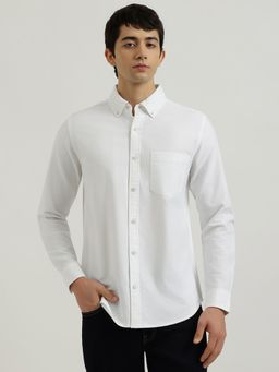 United Colors of Benetton - White Solid Casual Shirt