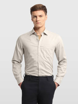 Arrow - Beige Micro Checked Originals Shirt