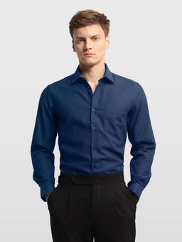 Arrow - Navy Blue Manhattan Slim Fit Originals Shirt